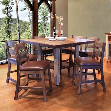 52" Counter Height Dining Table Set